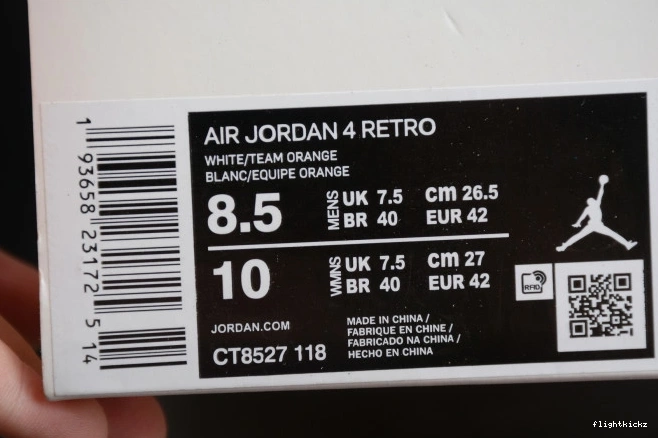 Air Jordan OrangeCT8527-118 4 Team 0919